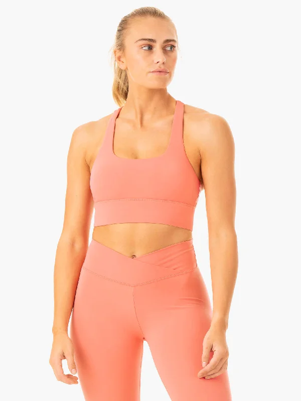 Your Practice Deserves The Best—At Better Prices Flow Square Neck Sports Bra - Rose Pink