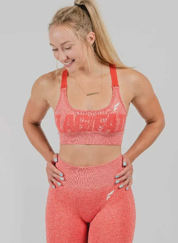 Affordable Yoga Fashion For Every Pose SEAMLESS SPORTS BRA - RED