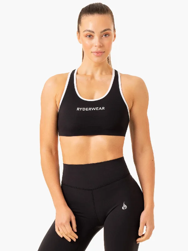 Fashionable Yoga Apparel Now On Sale Frequency High Impact Sports Bra - Black