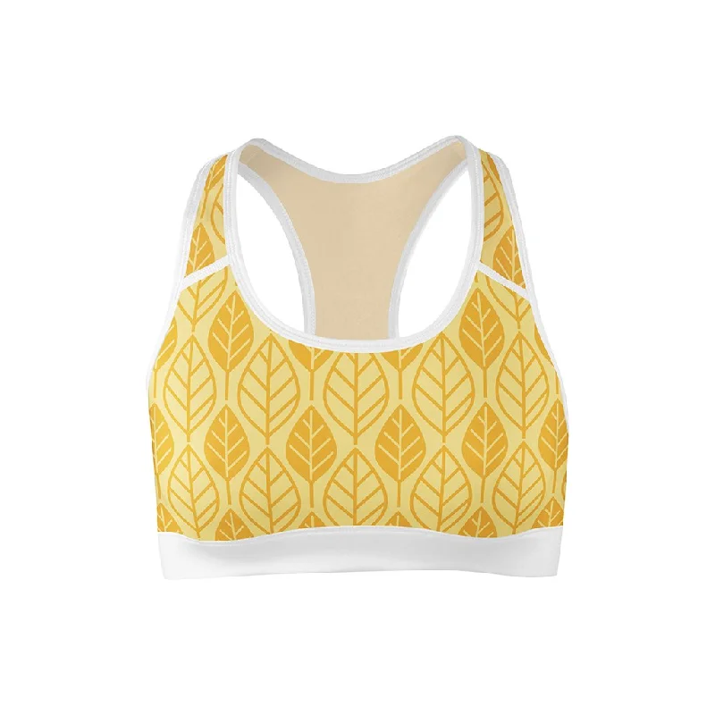 Lightweight, Breathable Yoga Wear At Special Prices Golden Leaf Sports Bra
