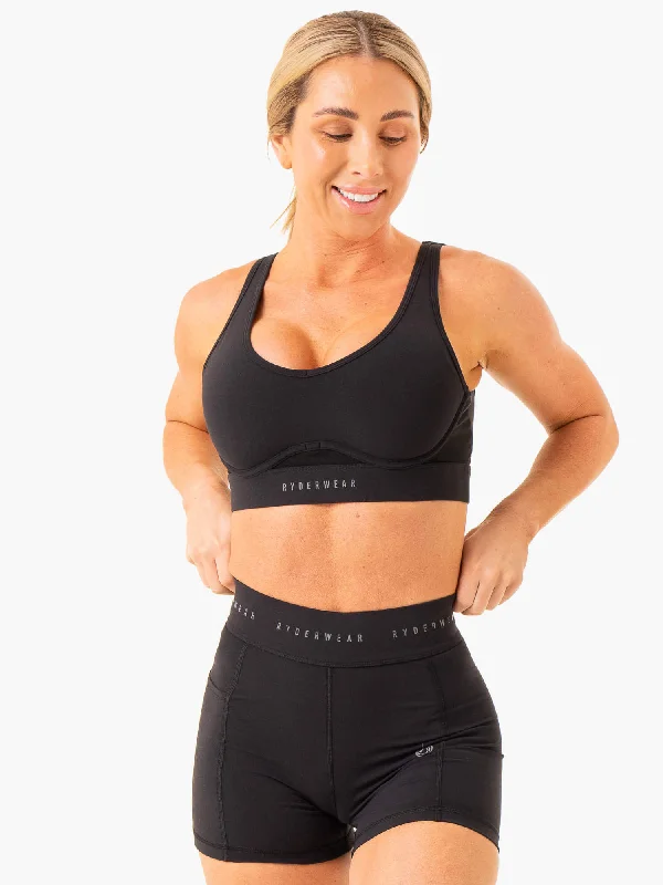 Ultimate Comfort And Style Now At Lower Prices Heighten High Impact Sports Bra - Black