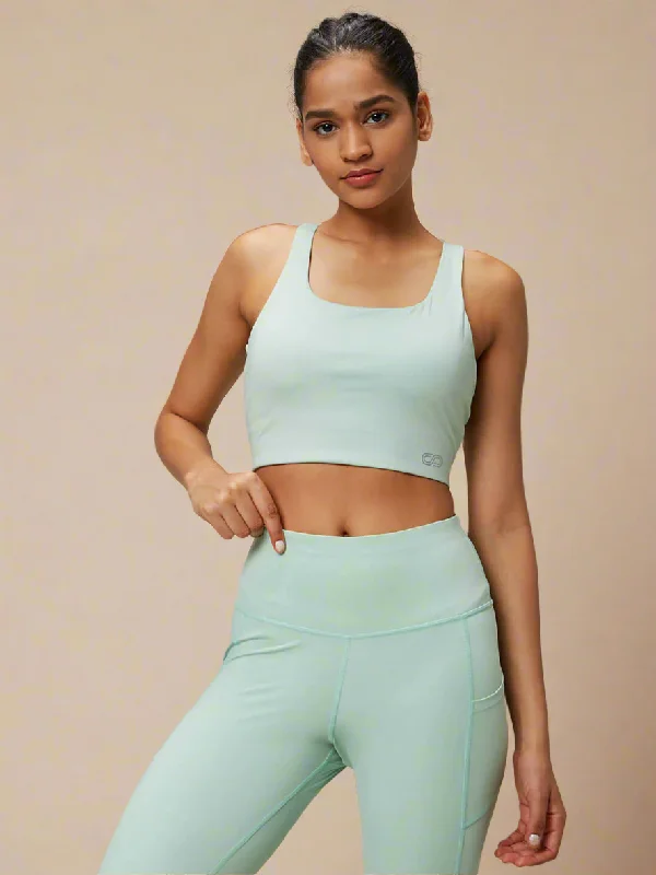 Your Practice Deserves The Best—At Better Prices High Impact Action Bra With Clasp Pastel Jade