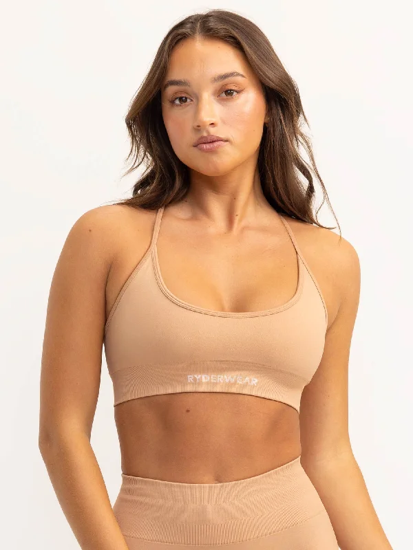 Lightweight, Breathable Yoga Wear At Special Prices Lift 2.0 Seamless Sports Bra - Tan