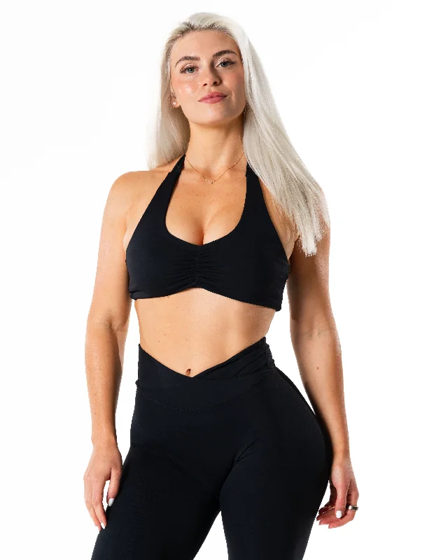 Premium Yoga Wear At Special Discounts Mute Halterneck Top - Black