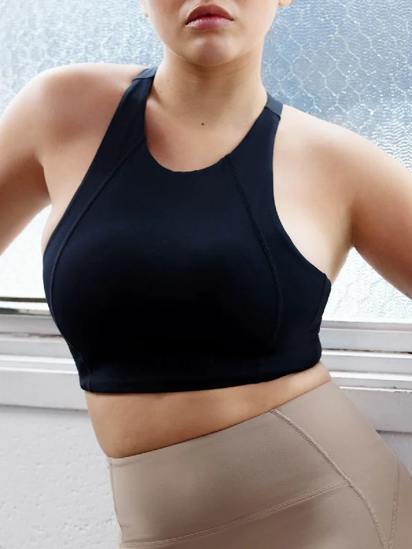 Look Good, Feel Good, And Save Big NKD Frame Long Line Sports Bra - Black