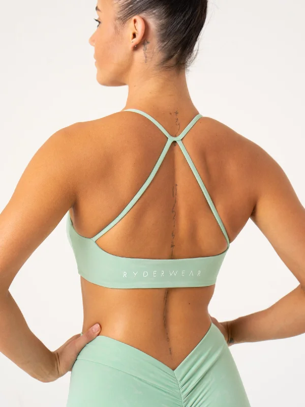Upgrade Your Yoga Wardrobe For Less NKD Stonewash Sports Bra - Mint Stonewash