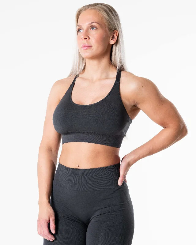 Limited-Time Savings On Yoga Leggings And Tops Prime Scrunch Top - Dark Grey