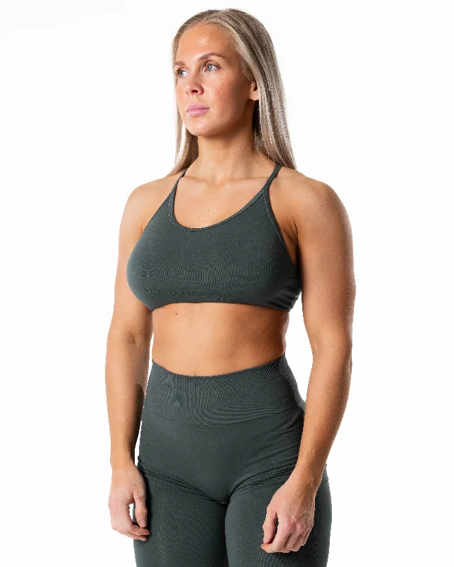 Limited-Time Savings On Yoga Leggings And Tops Prime Seamless Top - Moss Green