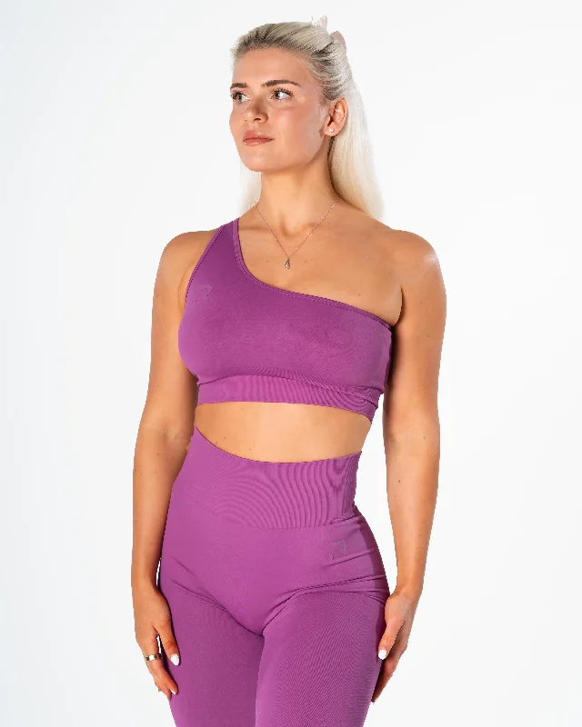 Your Yoga Wardrobe, Upgraded For Less Radiant Single Strap Top - Neon Purple