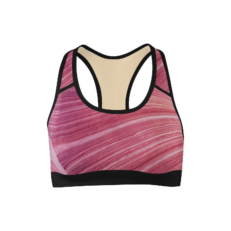 Flow In Comfort With Stylish Discounts Sandstone Sports Bra