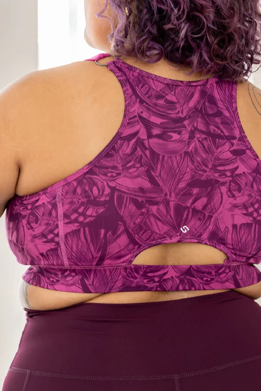 The Best Styles At The Best Prices Zip Front Sports Bra - Cactus Leaf