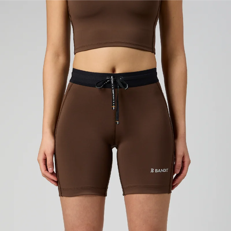 Comfortable, Stylish, And Now More Affordable Stamina™ 7" Women's Compression Shorts - Umber
