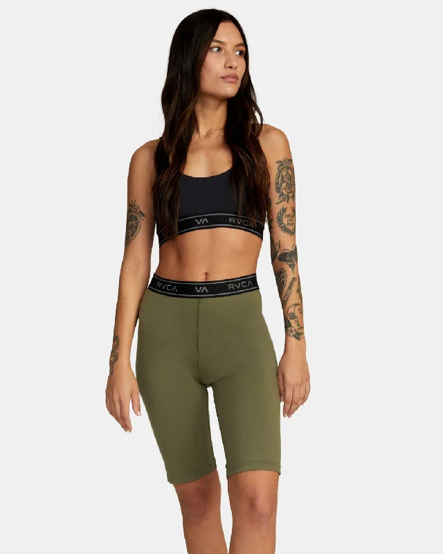Namaste And Save On Yoga Apparel Base 10.5" Biker Shorts - Olive