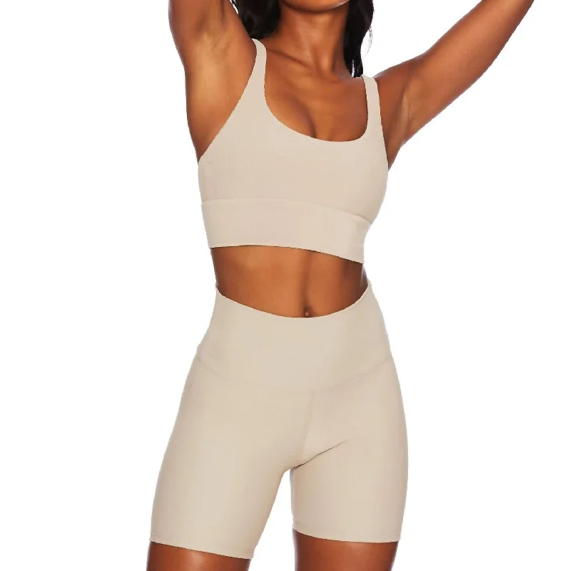 Elevate Your Style And Practice For Less Bike Short In Taupe
