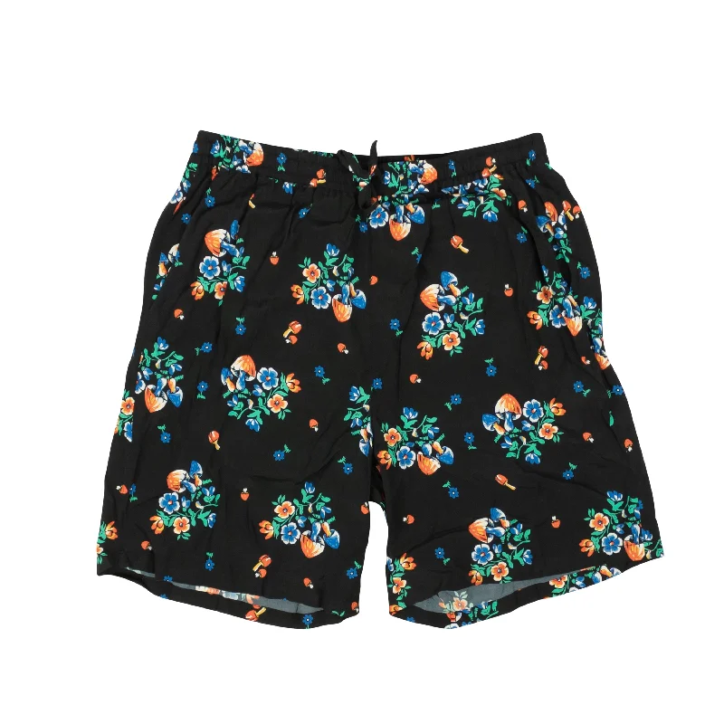 The Best Yoga Clothing At The Best Prices Black Rayon Multicolored Design Shorts