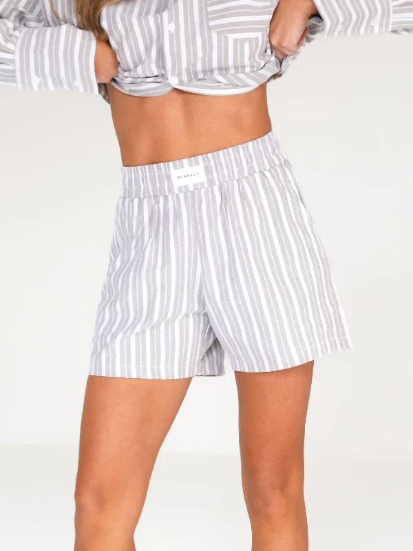 Soft, Supportive Yoga Wear At Unbeatable Savings Elena Stripe Shorts - Light Brown
