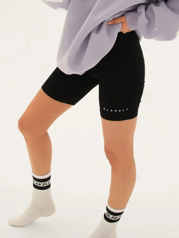 Find Balance In Stylish And Affordable Yoga Wear Halle Cycle Shorts - Black