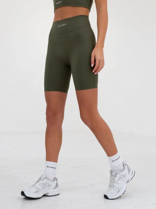 Elevate Your Style And Practice For Less Soft Sculpt Cycling Shorts - Khaki Green