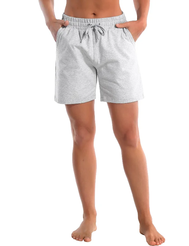Move With Confidence In Discounted Yoga Outfits 5" Joggers Shorts heathergray