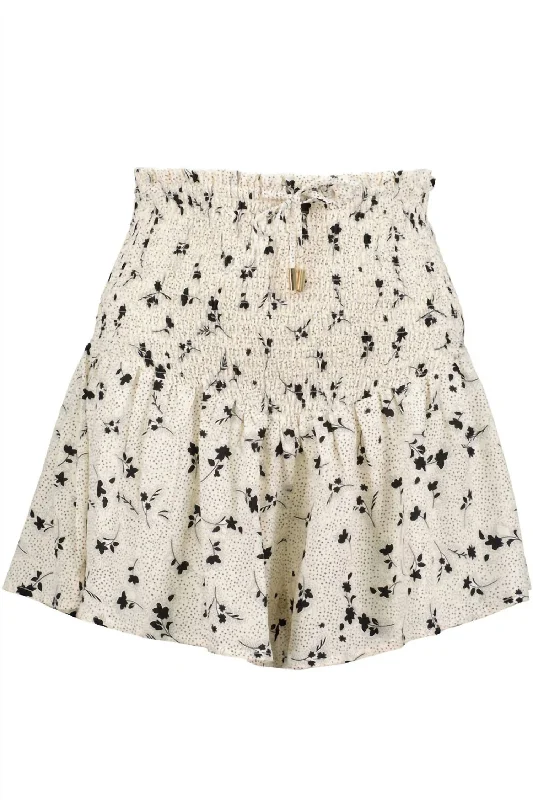 The Best Yoga Clothing At The Best Prices Elsa Smocked Short In White Petite Fleur