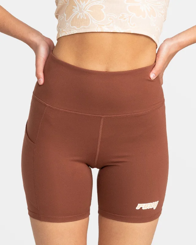 Limited-Time Sale On Stylish Yoga Apparel Retro Sport Life Bike Shorts - Root Beer