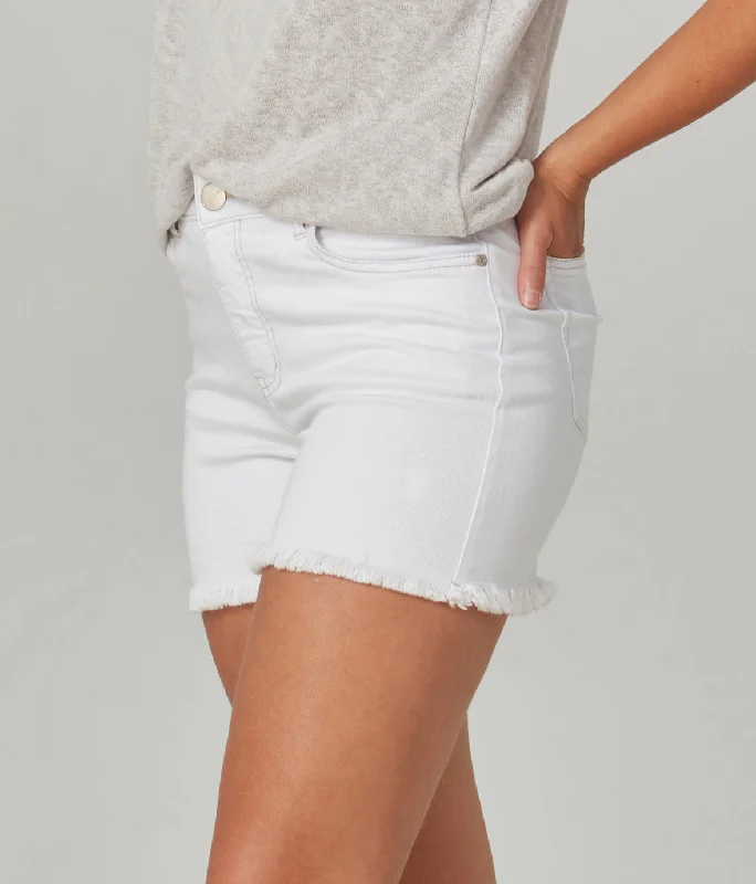Comfortable, Stylish, And Now More Affordable Liana High-Rise Shorts-WHT