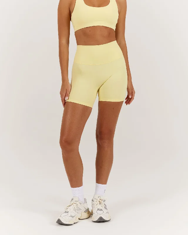 Your Practice Deserves The Best—At Better Prices LUXE BIKER SHORTS V2 - BUTTER