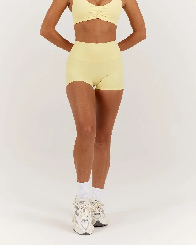 Master Every Pose With Premium Yoga Wear Deals LUXE MINI SHORTS - BUTTER