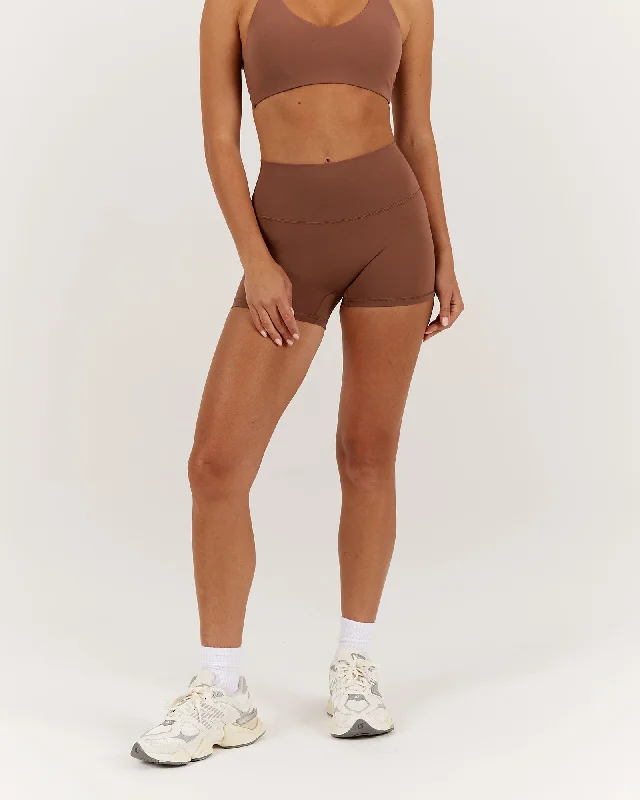 Flow In Comfort With Stylish Discounts LUXE MINI SHORTS - TOFFEE