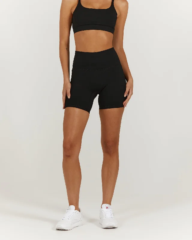 The Best Yoga Clothing At The Best Prices LUXE BIKER SHORTS V2 - BLACK