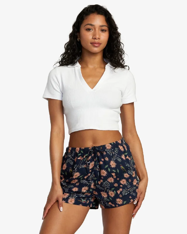 Find Balance In Stylish And Affordable Yoga Wear New Yume Printed Shorts - Moody Blue