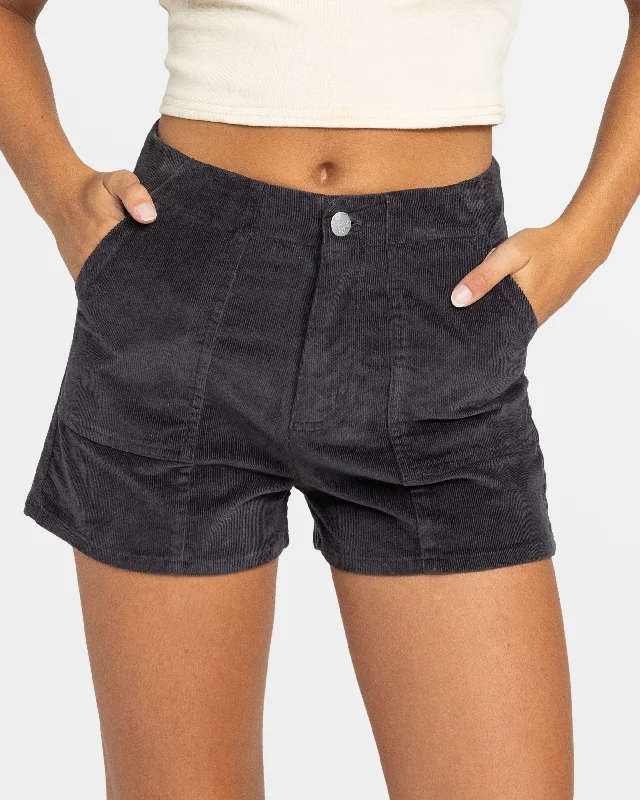 Limited-Time Sale On Stylish Yoga Apparel Sessions Corduroy Shorts - Phantom