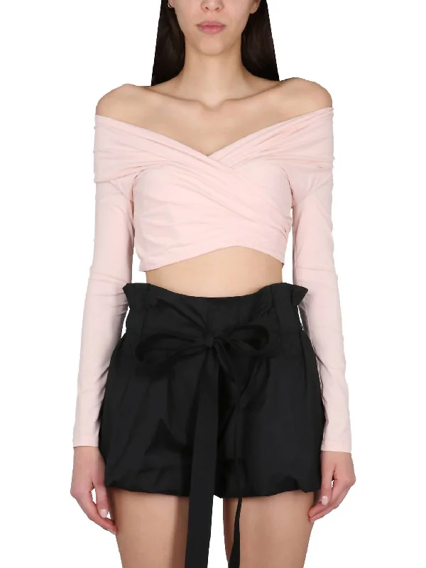 The Best Styles At The Best Prices Stretch Taffetta Shorts In Black
