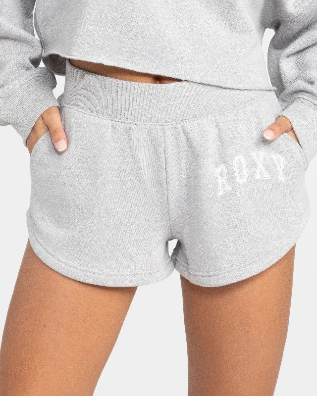 Breathe, Stretch, And Save On Yoga Apparel Sunray Elastic Waist Shorts - Heritage Heather