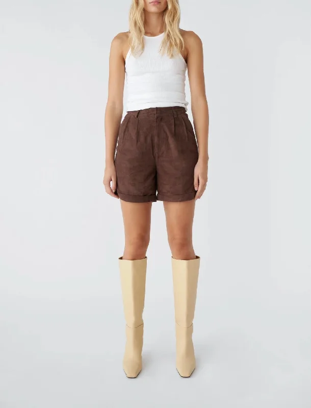 Trendy Yoga Outfits At Budget-Friendly Prices Suzy Suede Shorts In Brown
