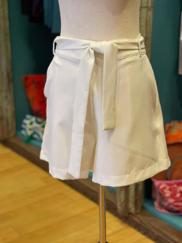 Yoga Apparel Designed For Movement At Lower Prices Women's Belted Knit City Short In White